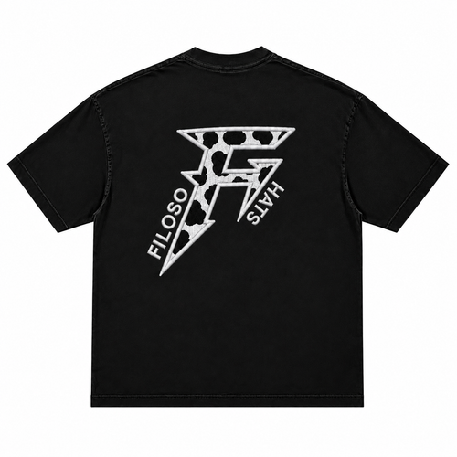 WHITE CWPRINT BLACK T-SHIRT