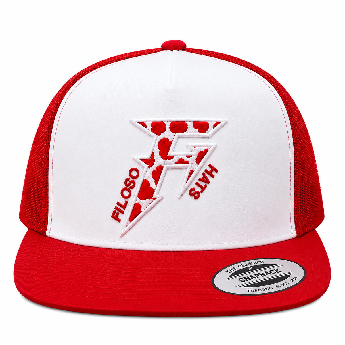 RED COWPRINT RED CAP