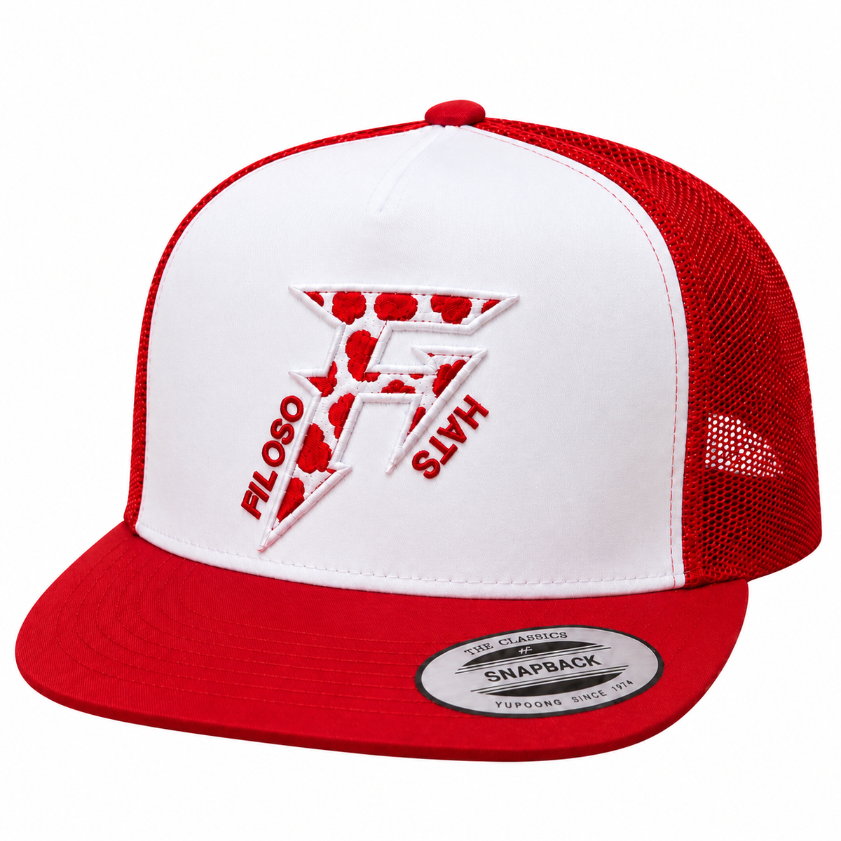 RED COWPRINT RED CAP
