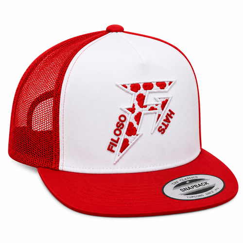 RED COWPRINT RED CAP