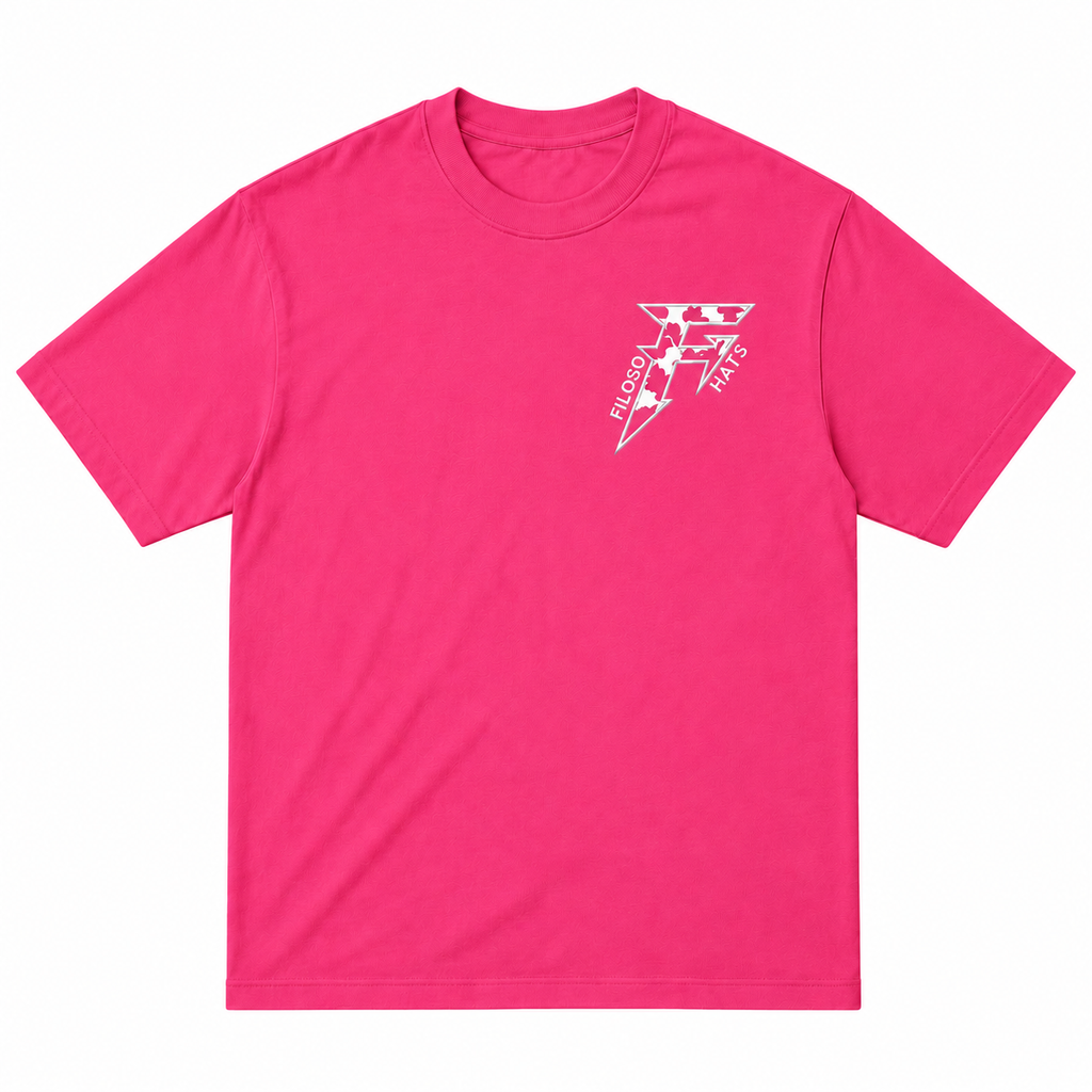 WHITE CWPRINT PINK T-SHIRT