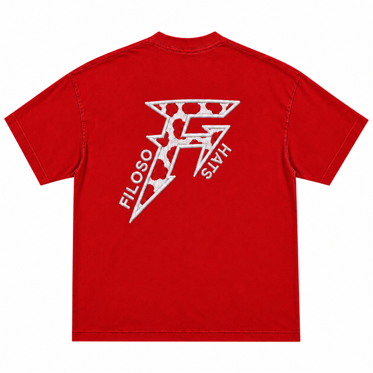 WHITE CWPRINT RED T-SHIRT